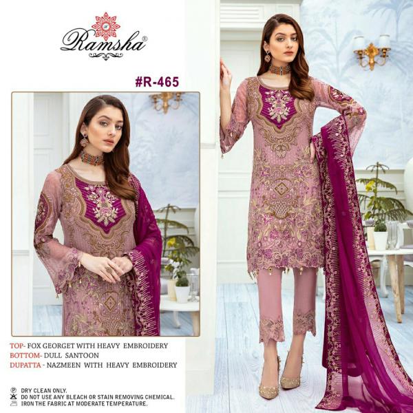 Ramsha R 465-419-324 Georgette Pakistani Designer Salwar Suit